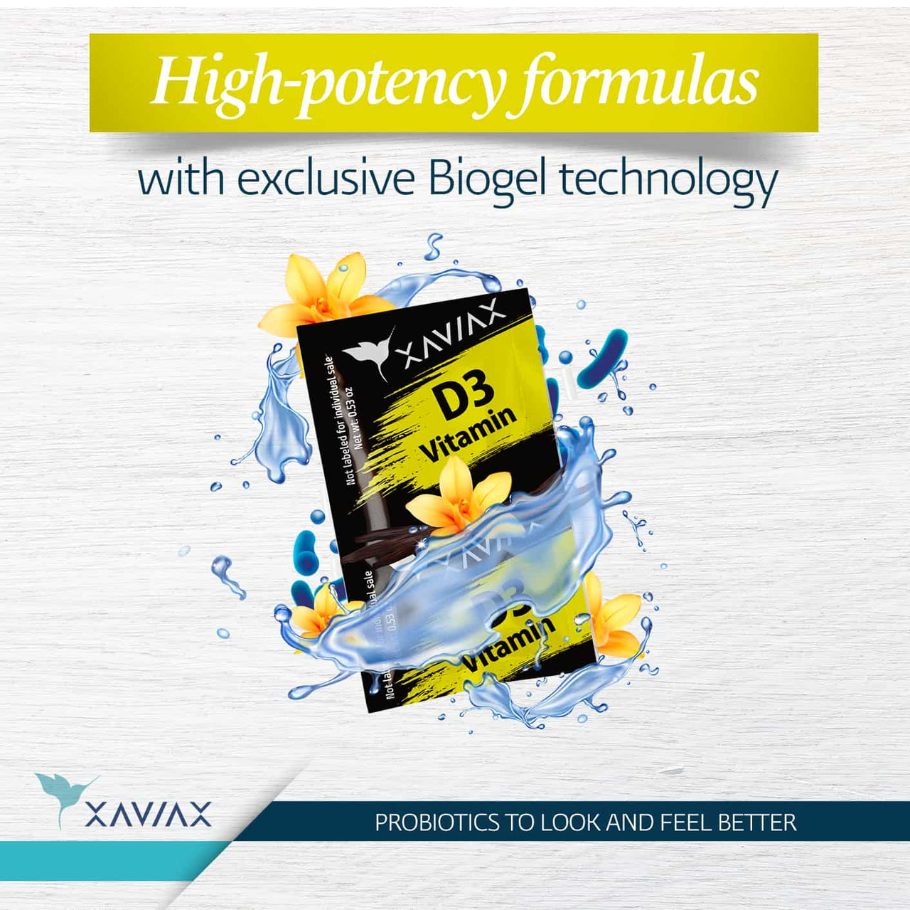 high potency formlas with exclusive biogel technology- vitamin d3